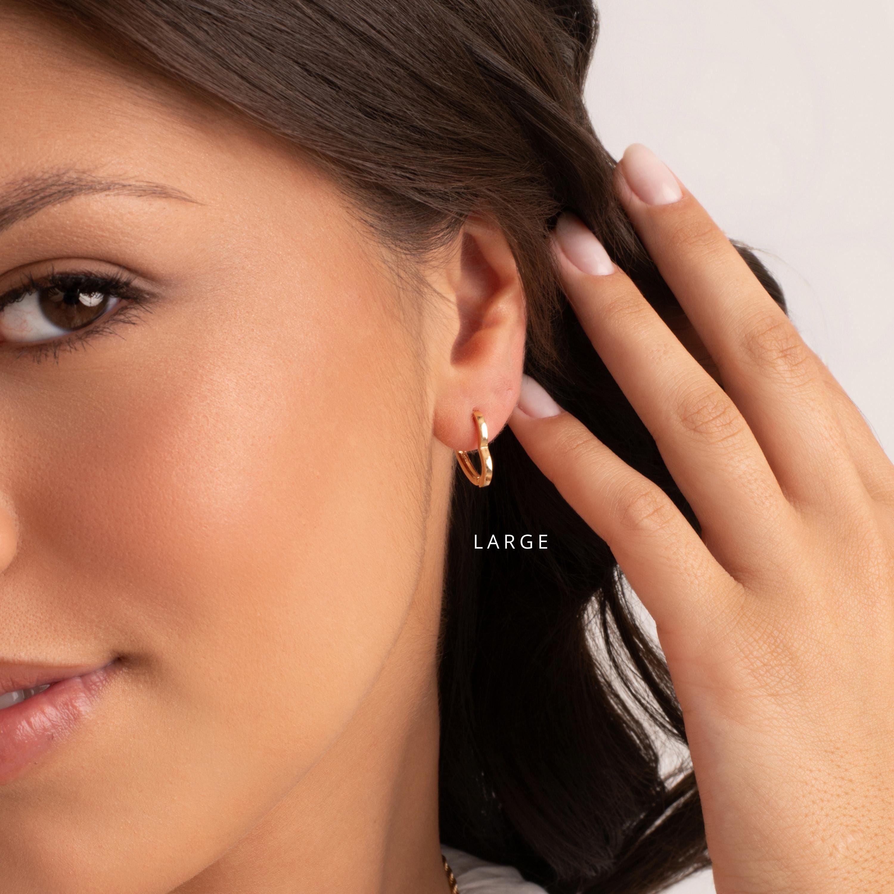 Heart-Shaped Huggie Earrings