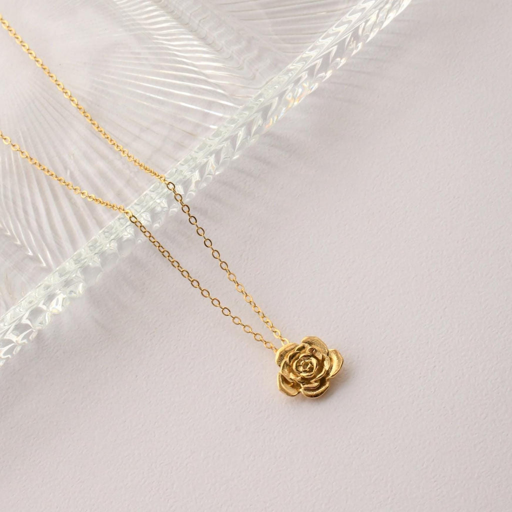 Dainty Rose Pendant Necklace