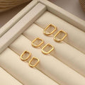 Minimal Rectangular Huggie Earrings