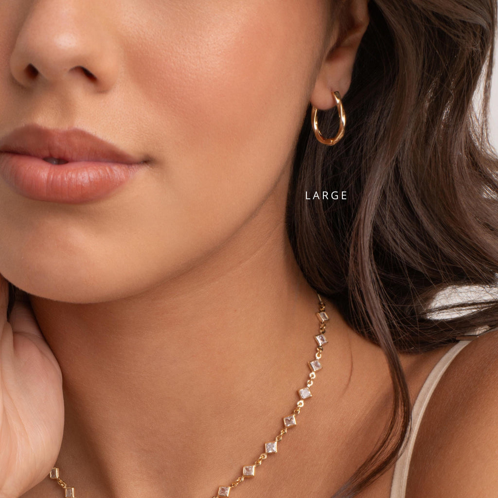 Diamond-Cut Hoop Set