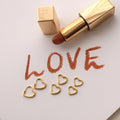 Heart-Shaped Huggie Earrings