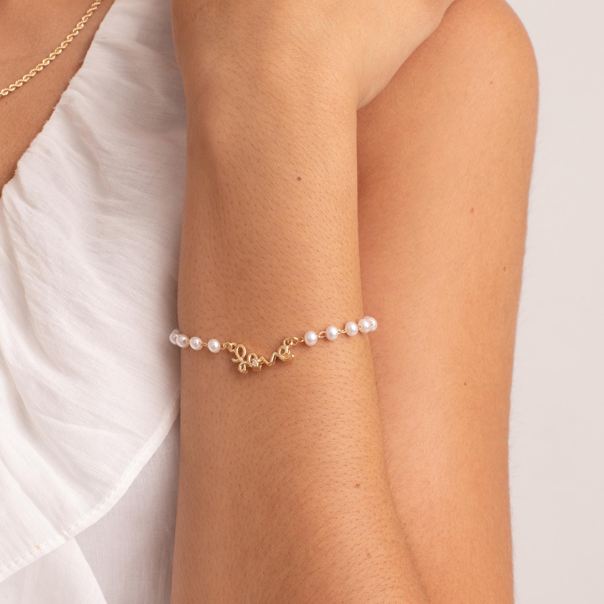 Pearl “Love”  Bracelet