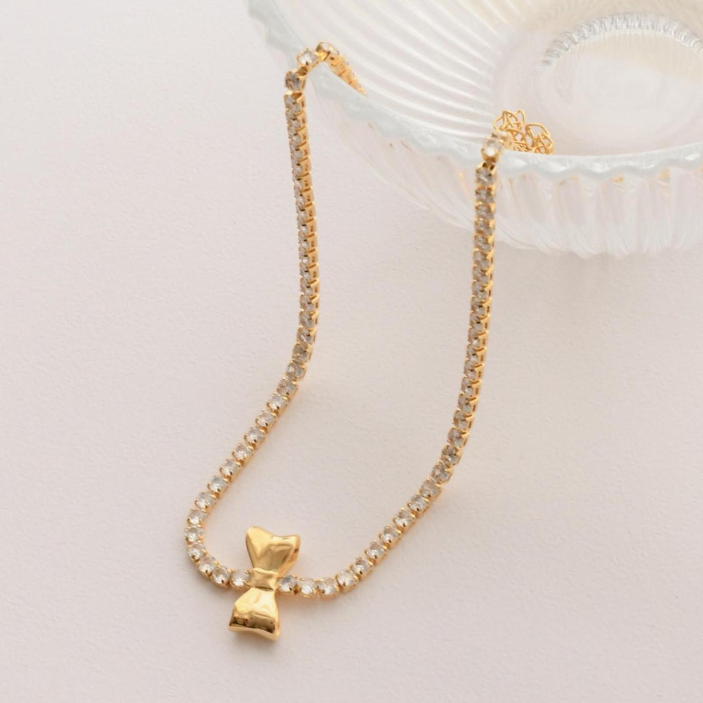 Crystal Bow Necklace