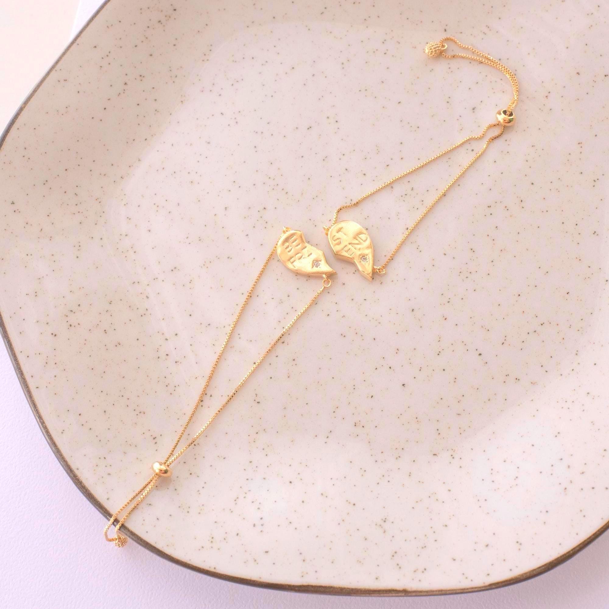 Friend Heart Bracelet Set