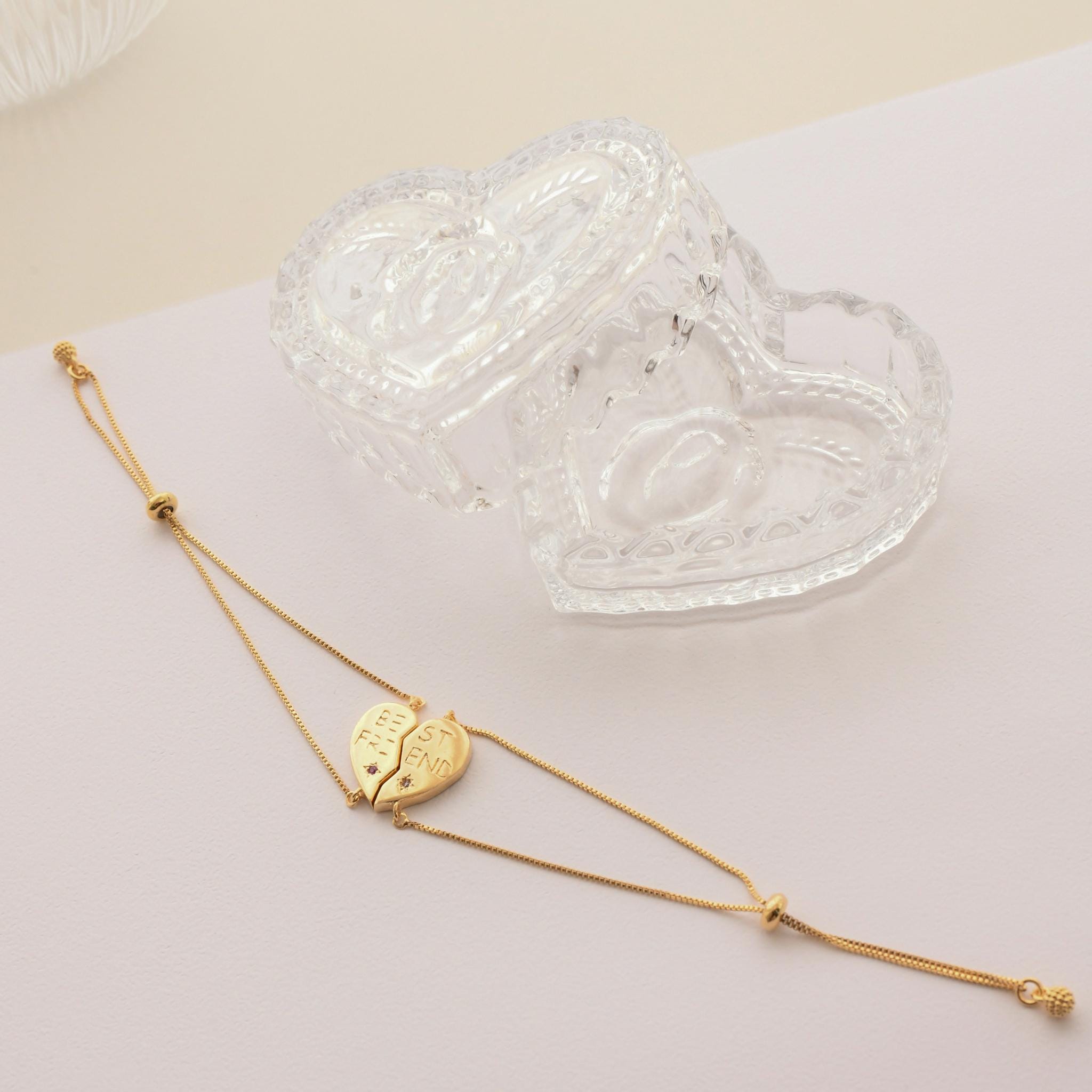 Friend Heart Bracelet Set