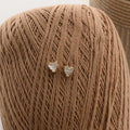 Crystal Heart Stud Earrings