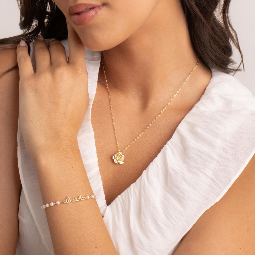Dainty Rose Pendant Necklace