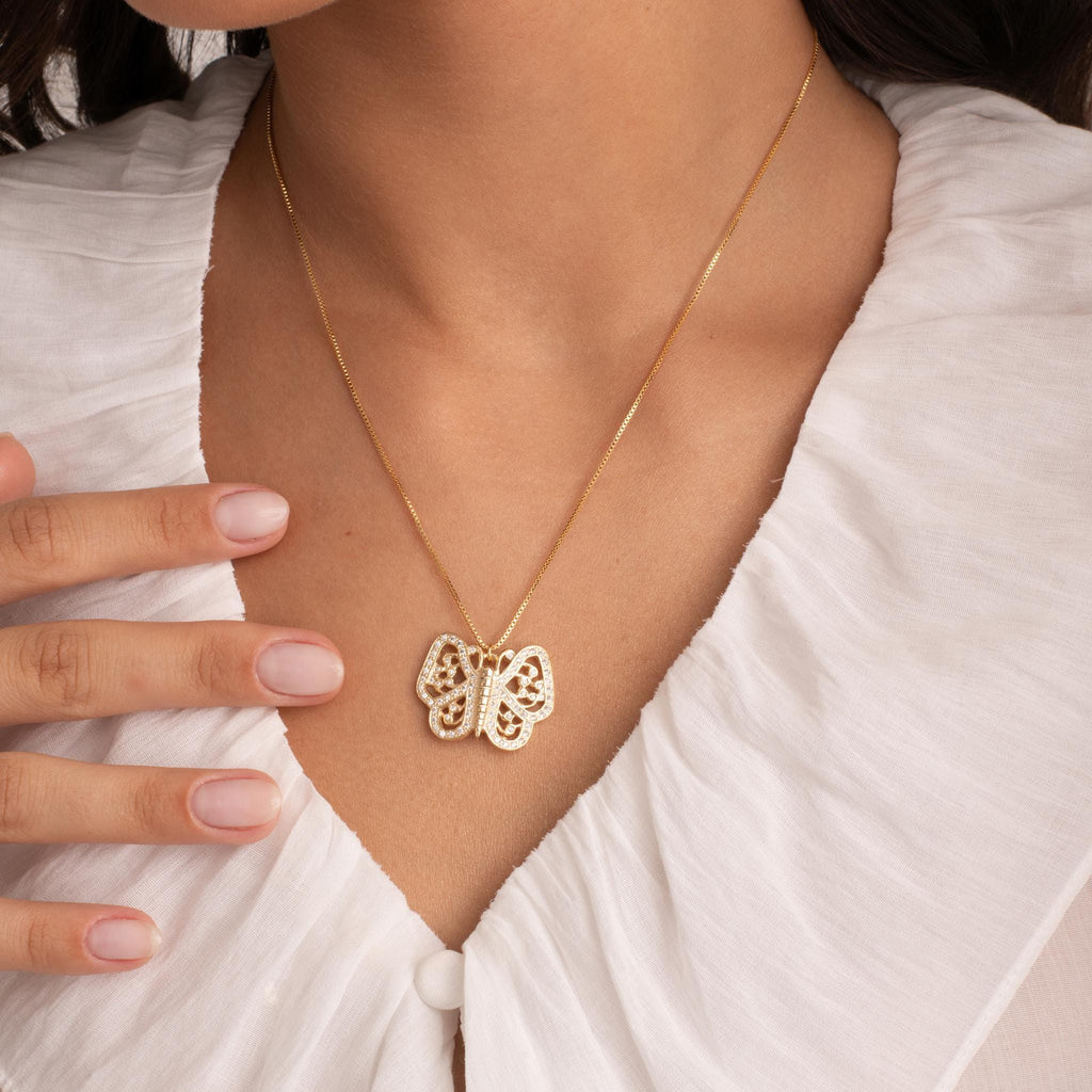 Luminous Butterfly Necklace