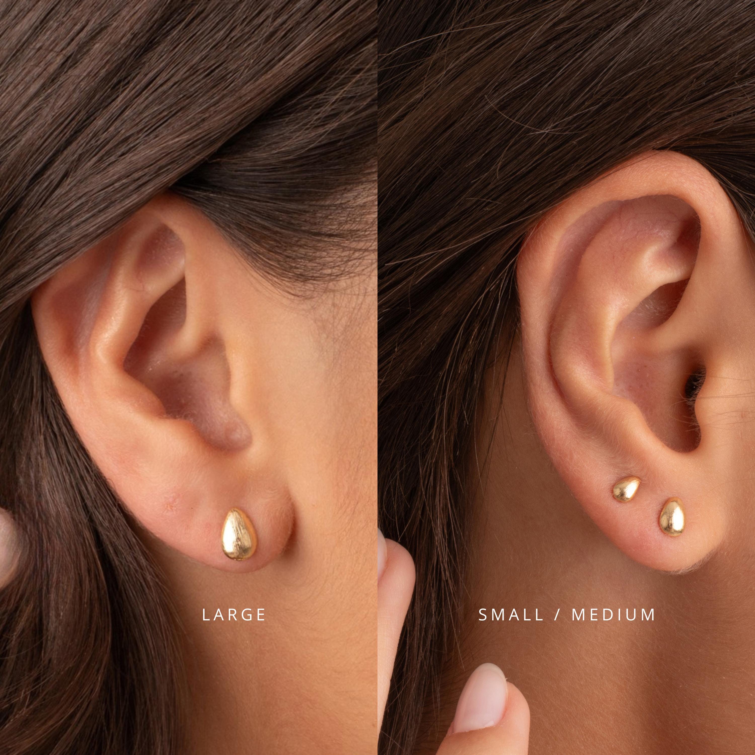 Golden Drop Stud Trio
