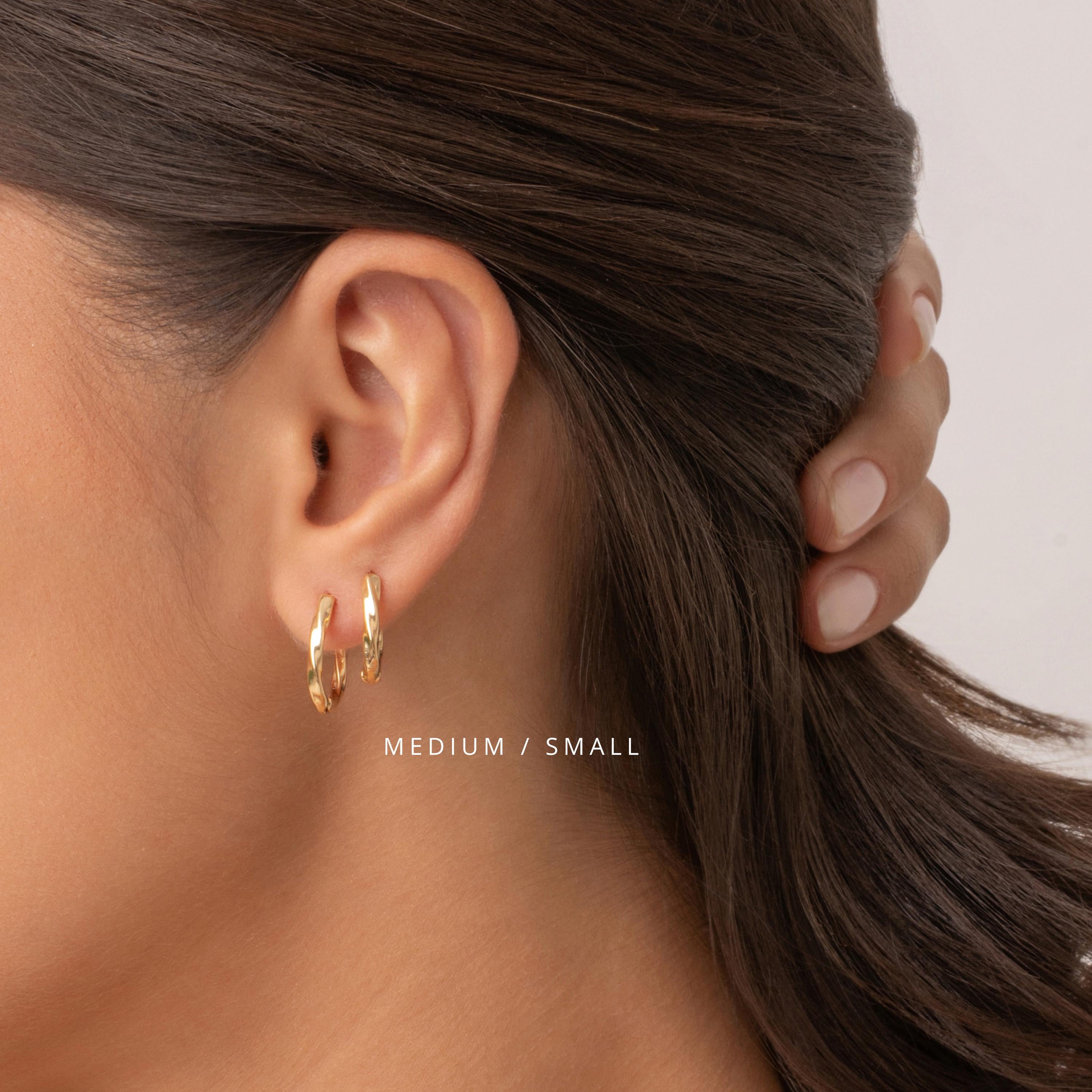 Diamond-Cut Hoop Set