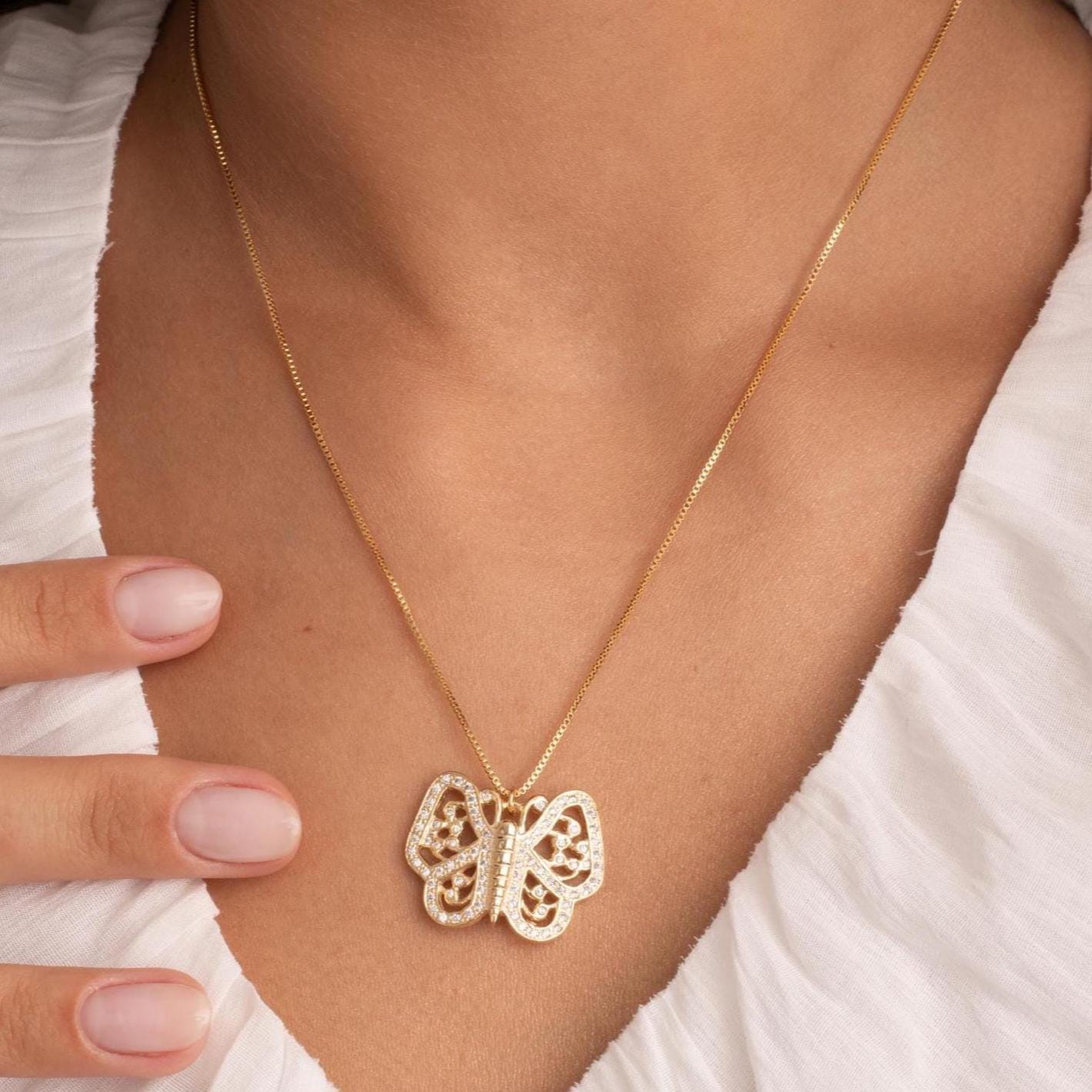 Luminous Butterfly Necklace
