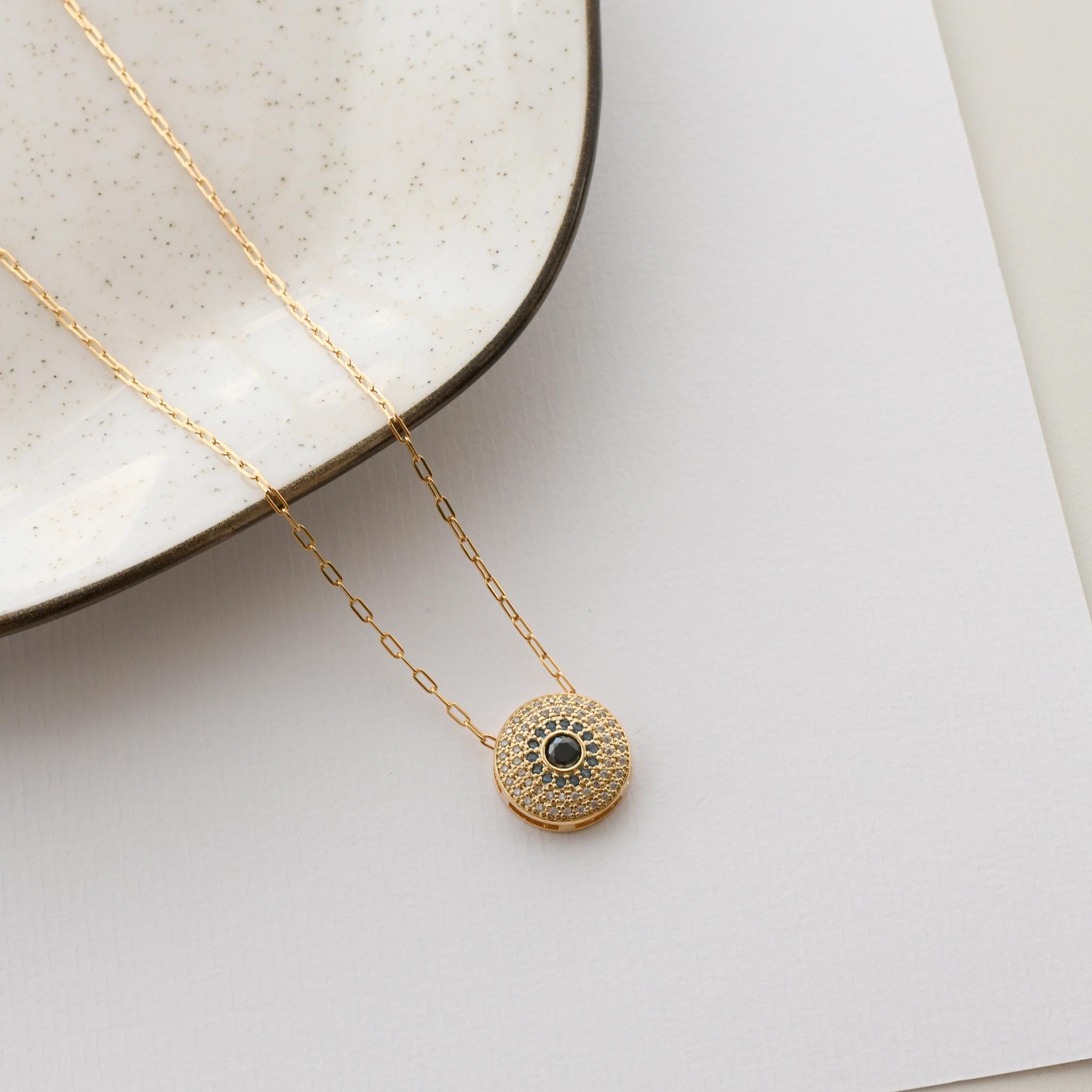 Evil Eye Medallion Necklace