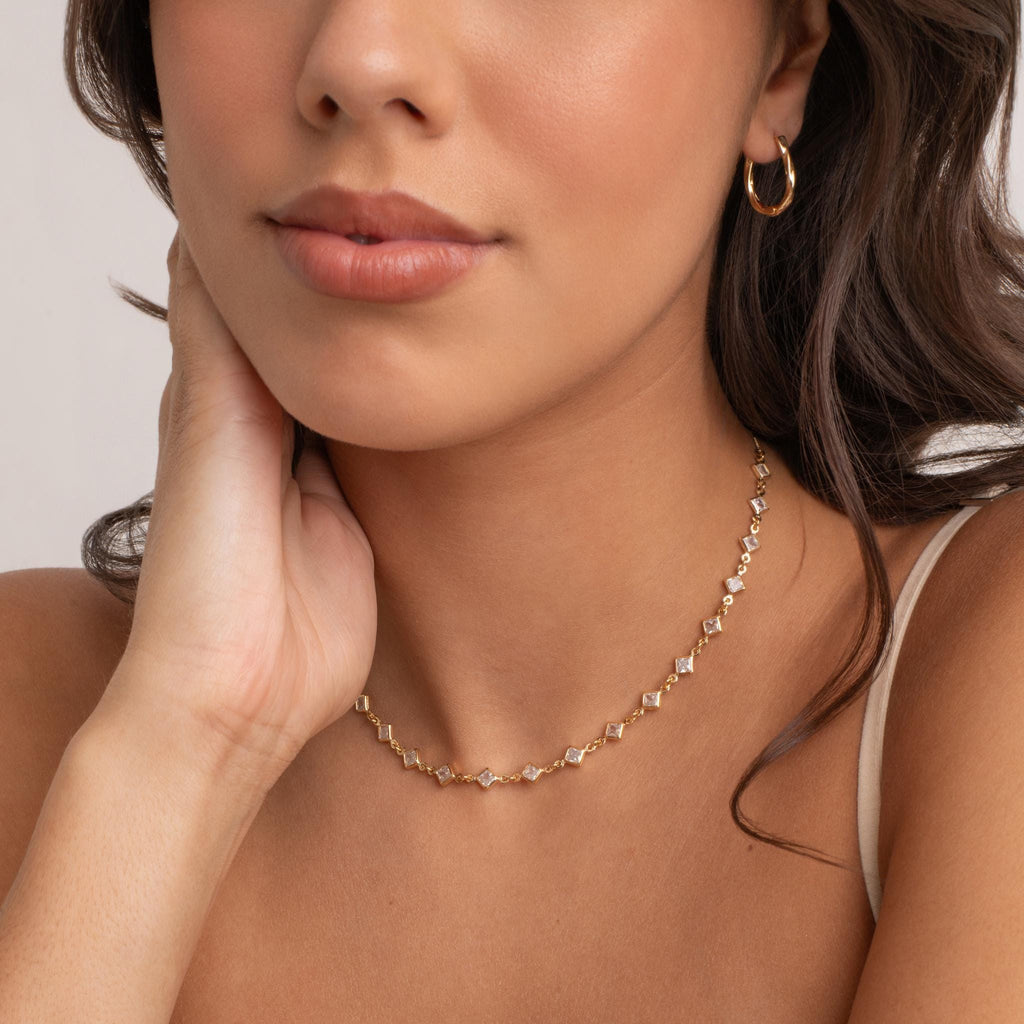Diamond-Cut Hoop Set
