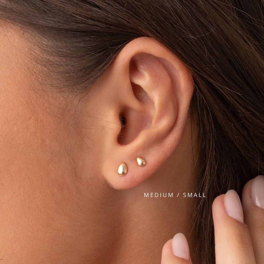 Golden Drop Stud Trio